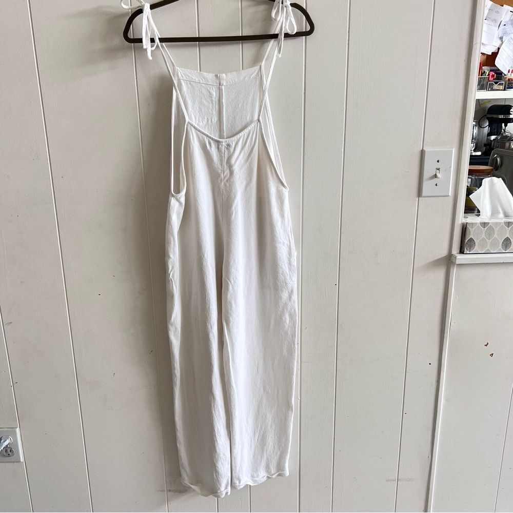 STILLWATER The Brand Some Beachy Overalls Linen Blend Jumpsuit - Picture 13 of 14